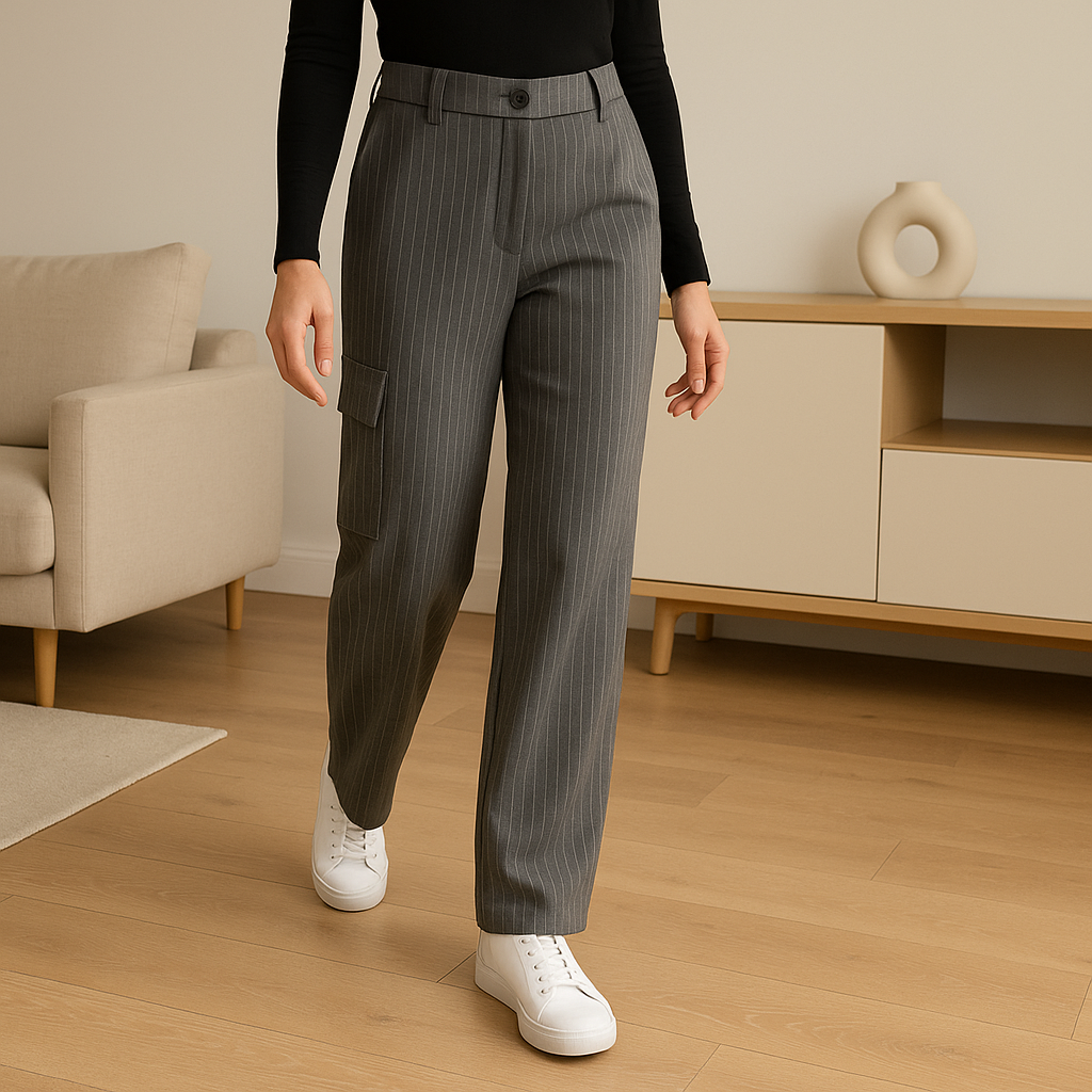 Women's Wide Leg Cargo Pants With Flap Pockets